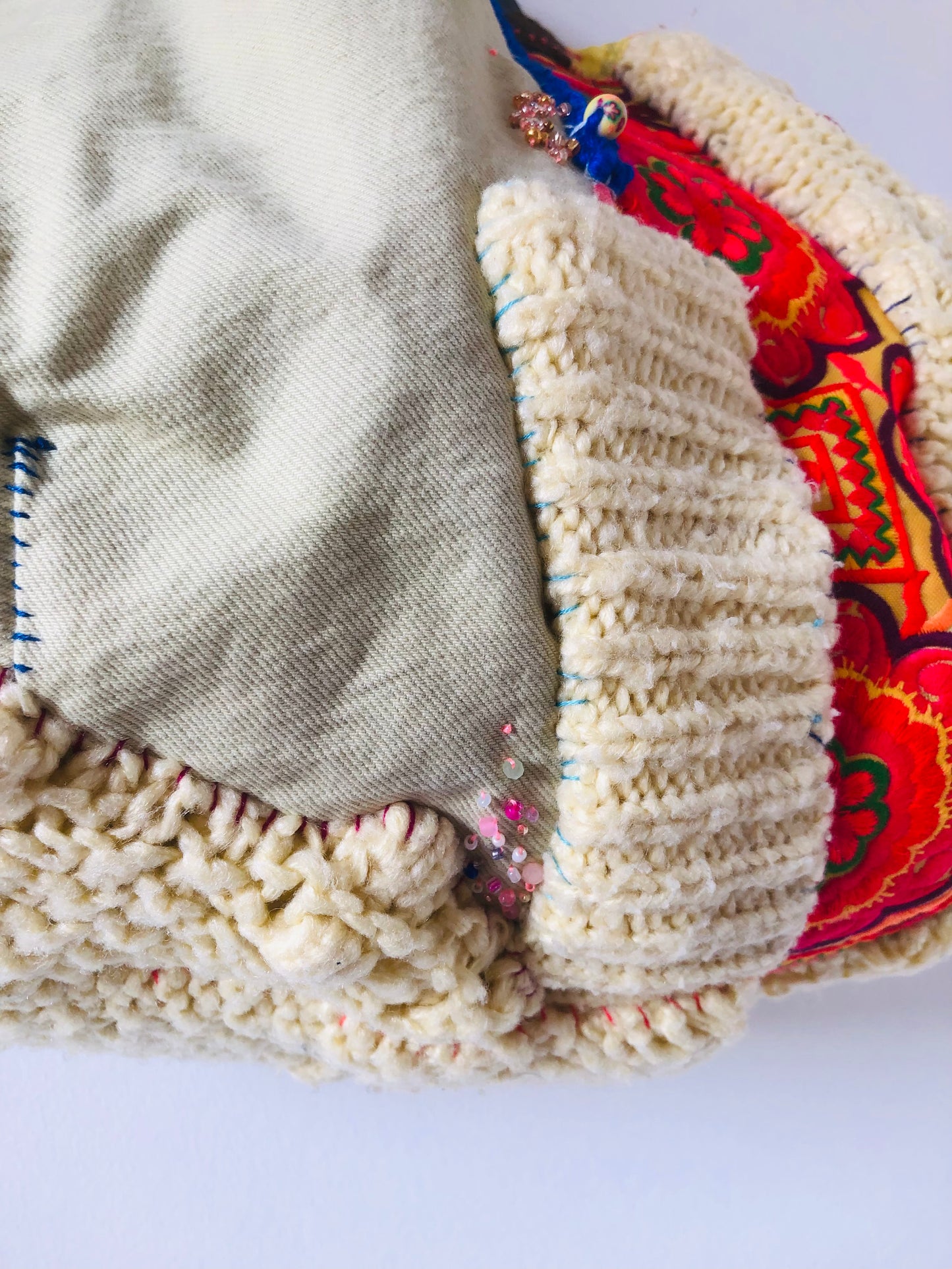 Bag 手縫いのバッグ　【抽選販売】　布製　トートバッグ　スローファッション　ハンドメイド　2400