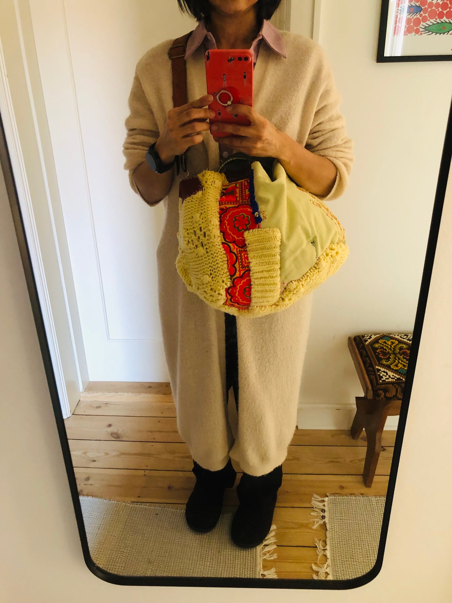 Bag 手縫いのバッグ　【抽選販売】　布製　トートバッグ　スローファッション　ハンドメイド　2400