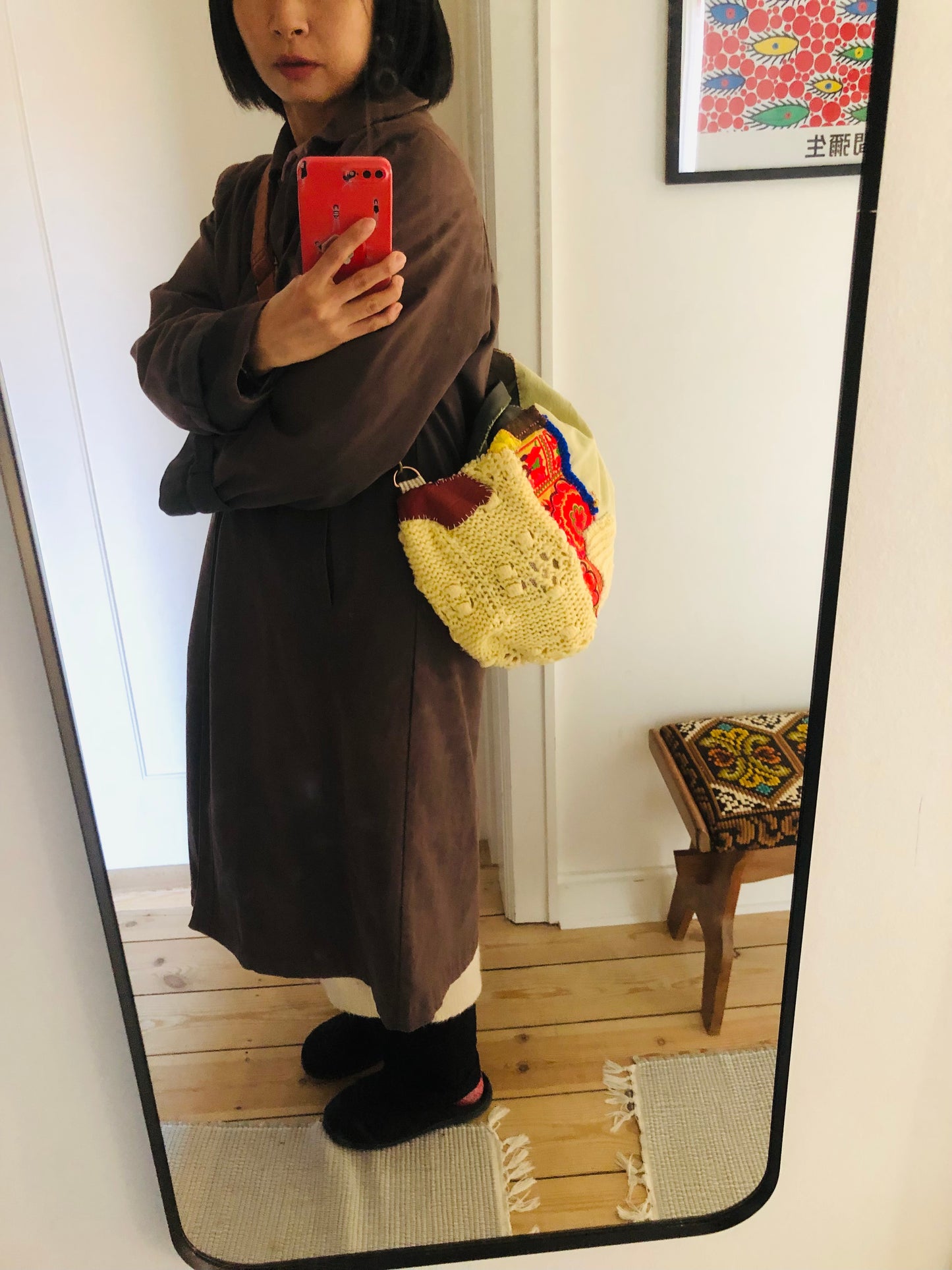 Bag 手縫いのバッグ　【抽選販売】　布製　トートバッグ　スローファッション　ハンドメイド　2400