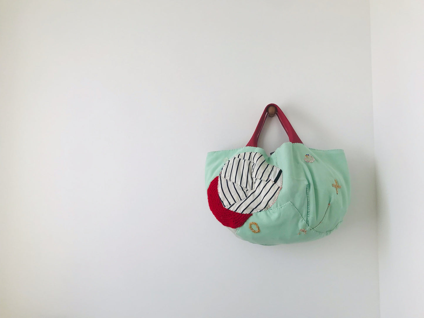 Bag Hand-sewn bag Fabric tote bag Slow fashion Handmade 2069