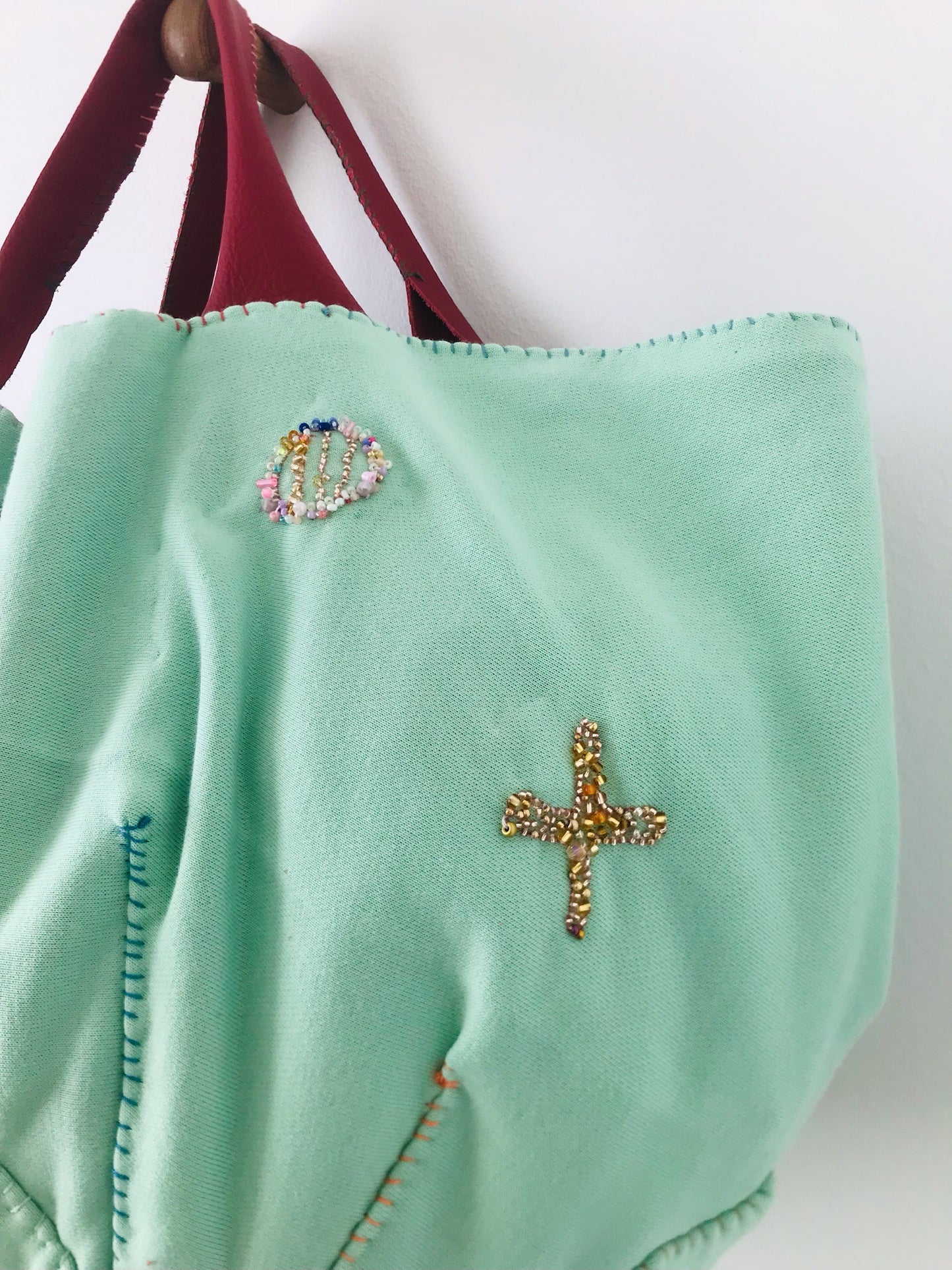 Bag Hand-sewn bag Fabric tote bag Slow fashion Handmade 2069