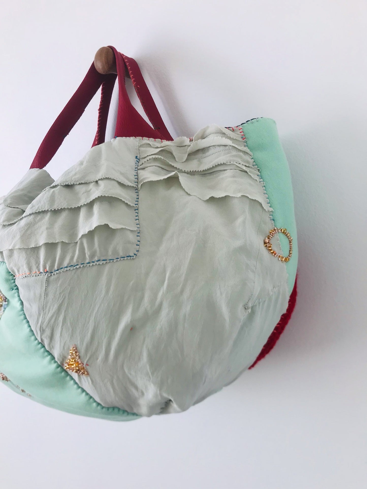 Bag Hand-sewn bag Fabric tote bag Slow fashion Handmade 2069