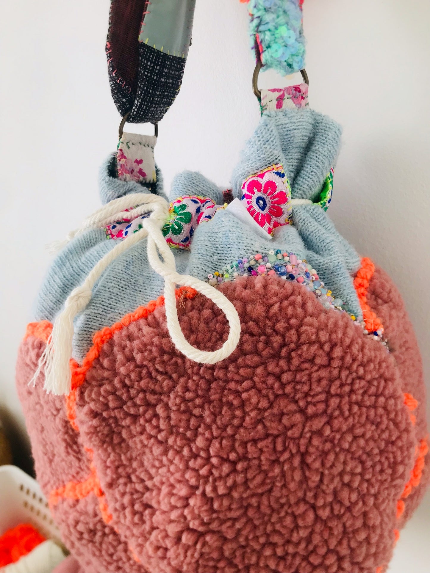 【Reserved items ご予約品】tanpopo様　ご注文品　Bag 手縫いのバッグ　布製　スローファッション　ハンドメイド　2070