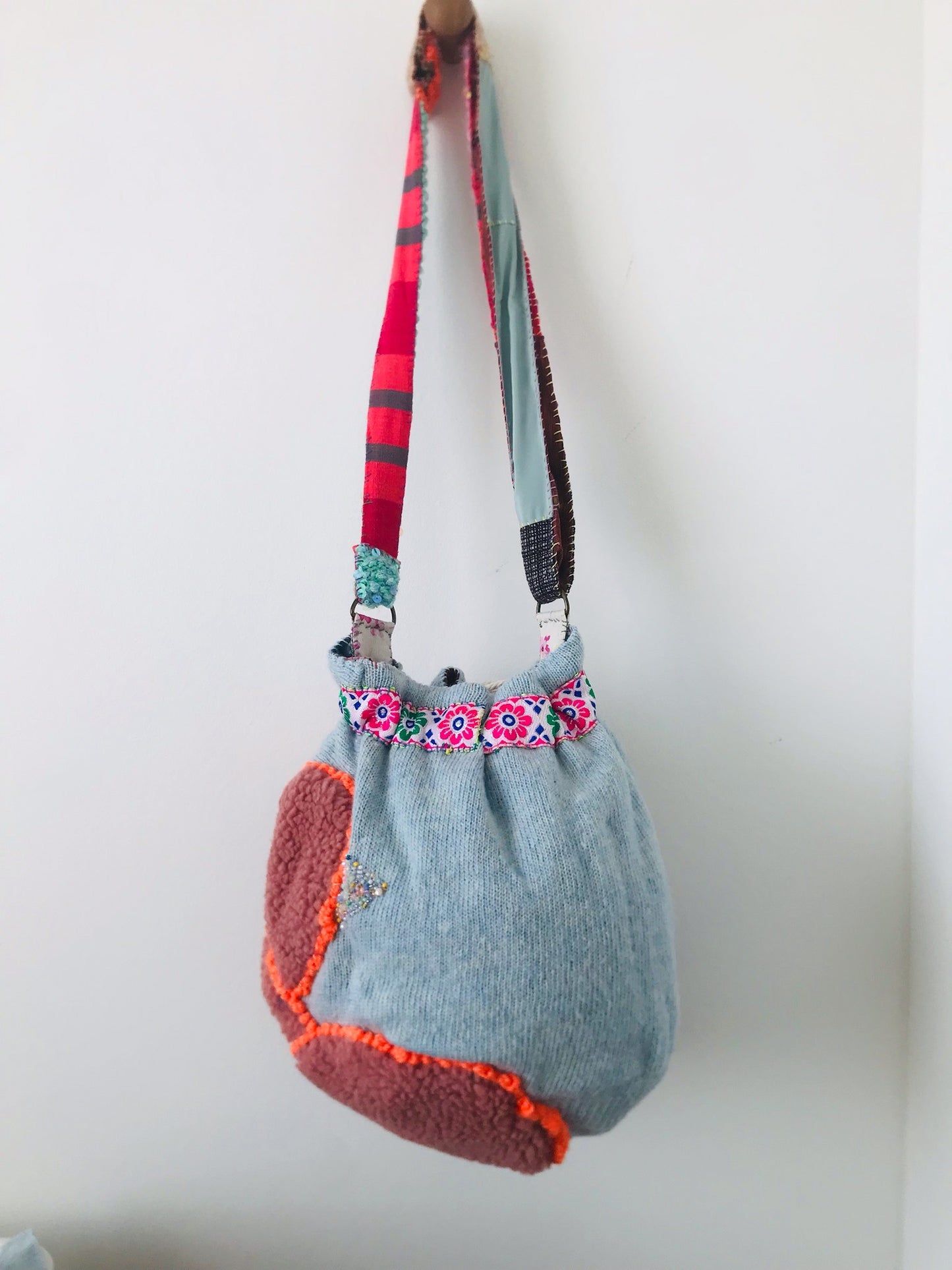 【Reserved items ご予約品】tanpopo様　ご注文品　Bag 手縫いのバッグ　布製　スローファッション　ハンドメイド　2070
