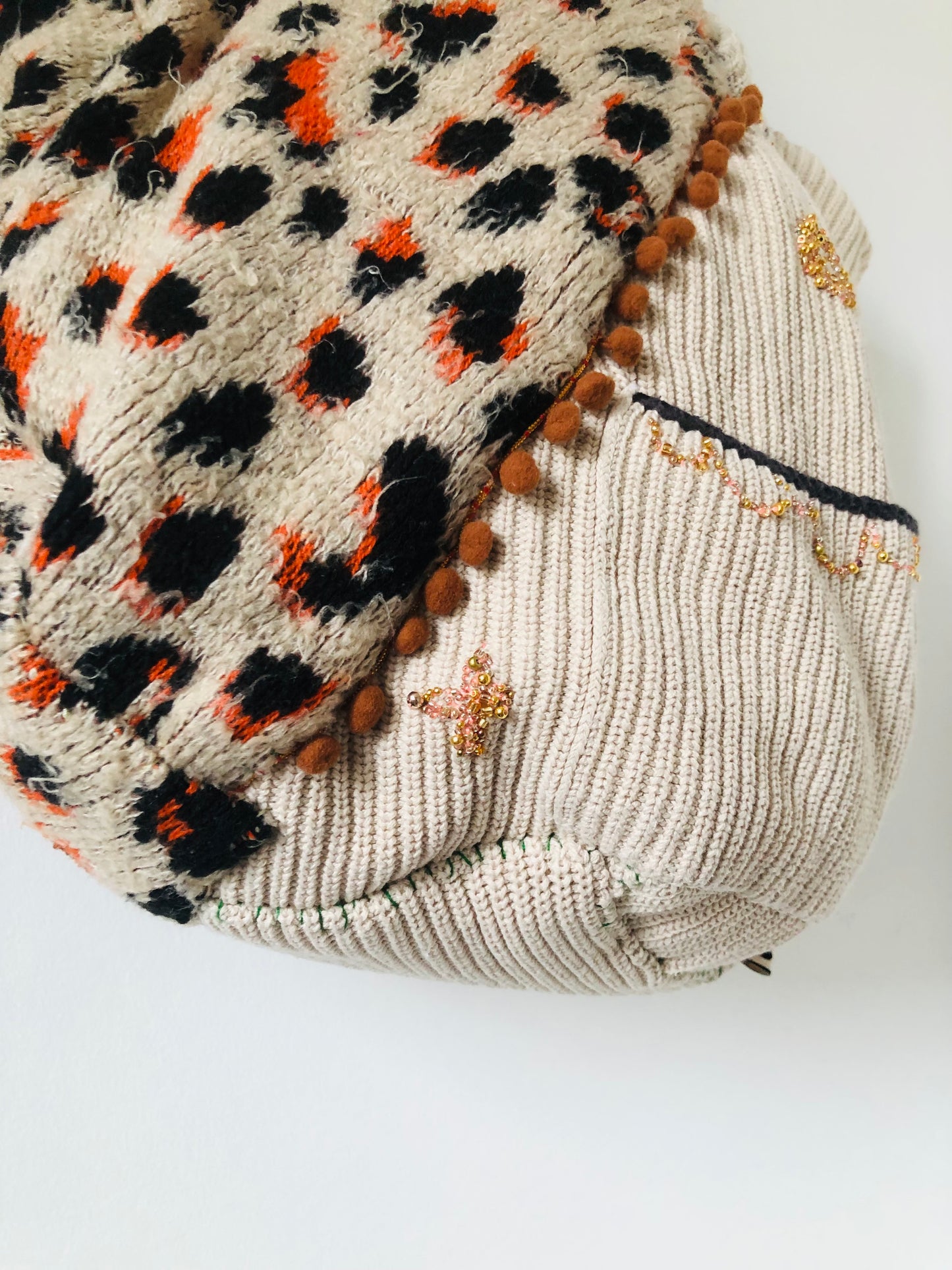 Bag 手縫いのバッグ　【抽選販売】　布製　トートバッグ　スローファッション　ワンハンドルバッグ　ハンドメイド　2399