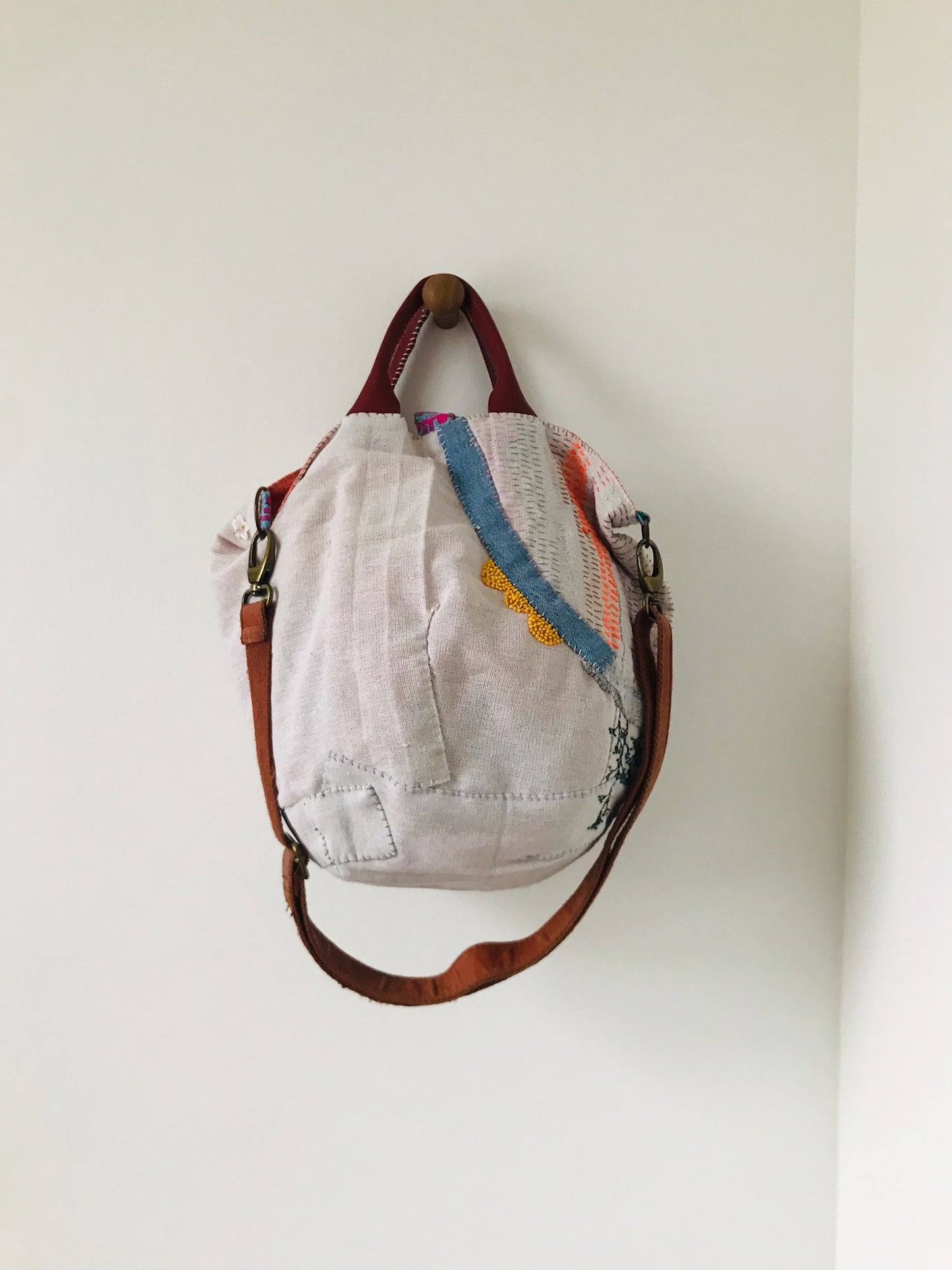 【Reserved items ご予約品】Tintoretto11様　ご注文品　Bag 手縫いのバッグ　布製　スローファッション　ハンドメイド　2078 (コピー)