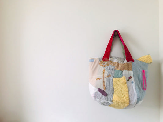 Bag Hand-sewn bag Fabric tote bag Slow fashion Handmade 2085