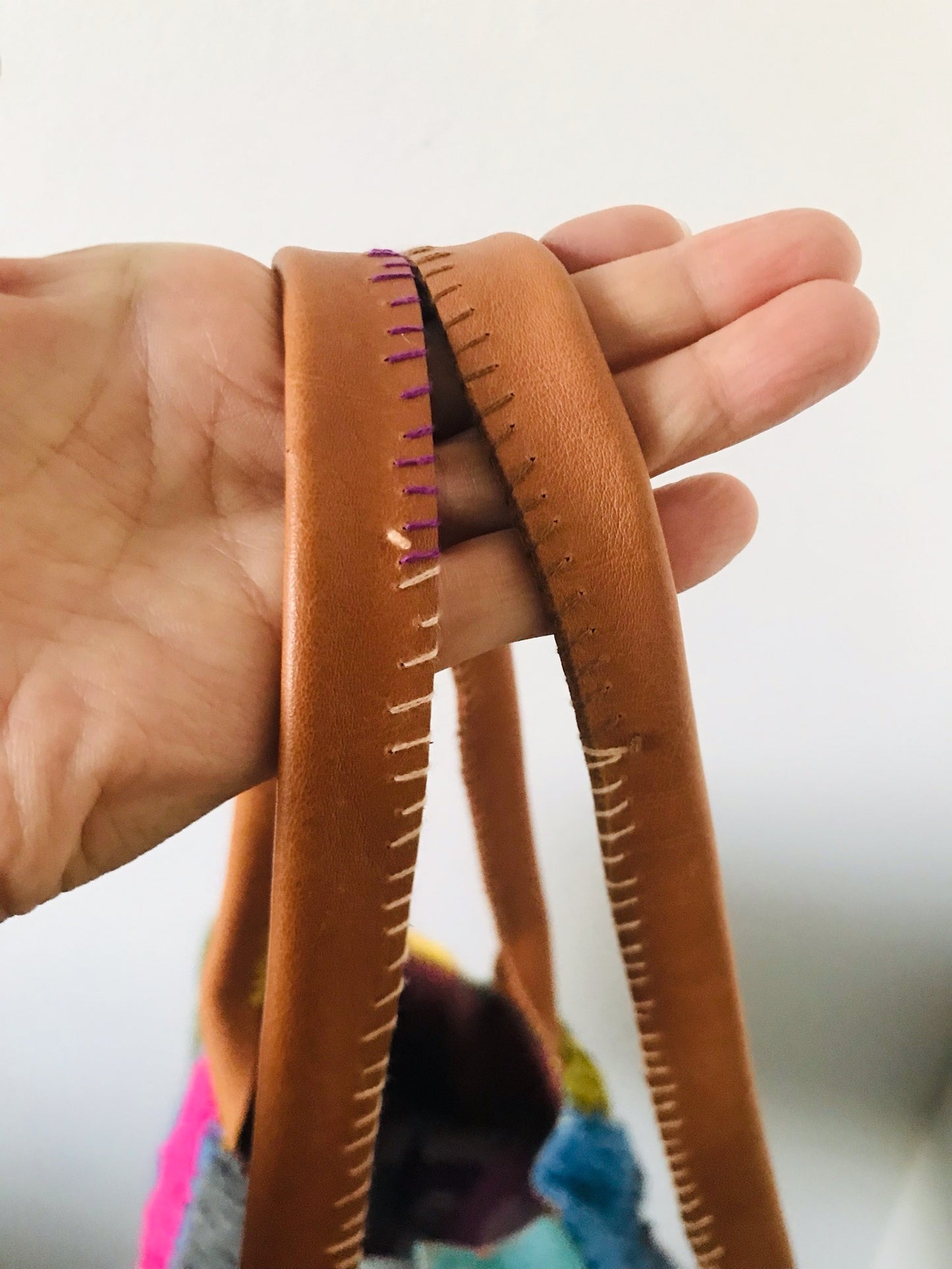 Bag   手縫いのバッグ　布製　トートバッグ　スローファッション　ハンドメイド　2086