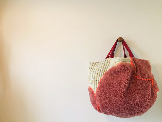 Bag Hand-sewn bag Fabric tote bag Slow fashion Handmade 2089