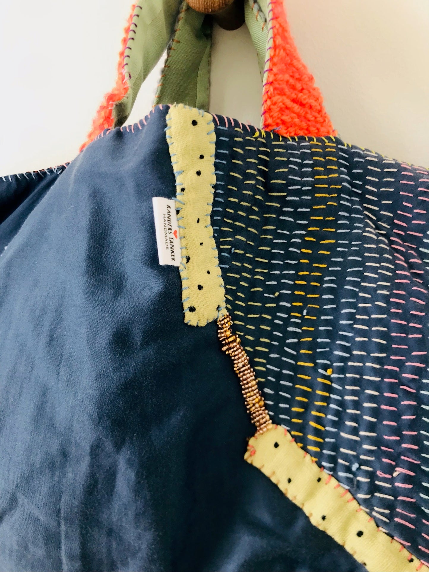 Bag   手縫いのバッグ　布製　トートバッグ　スローファッション　ハンドメイド　2090