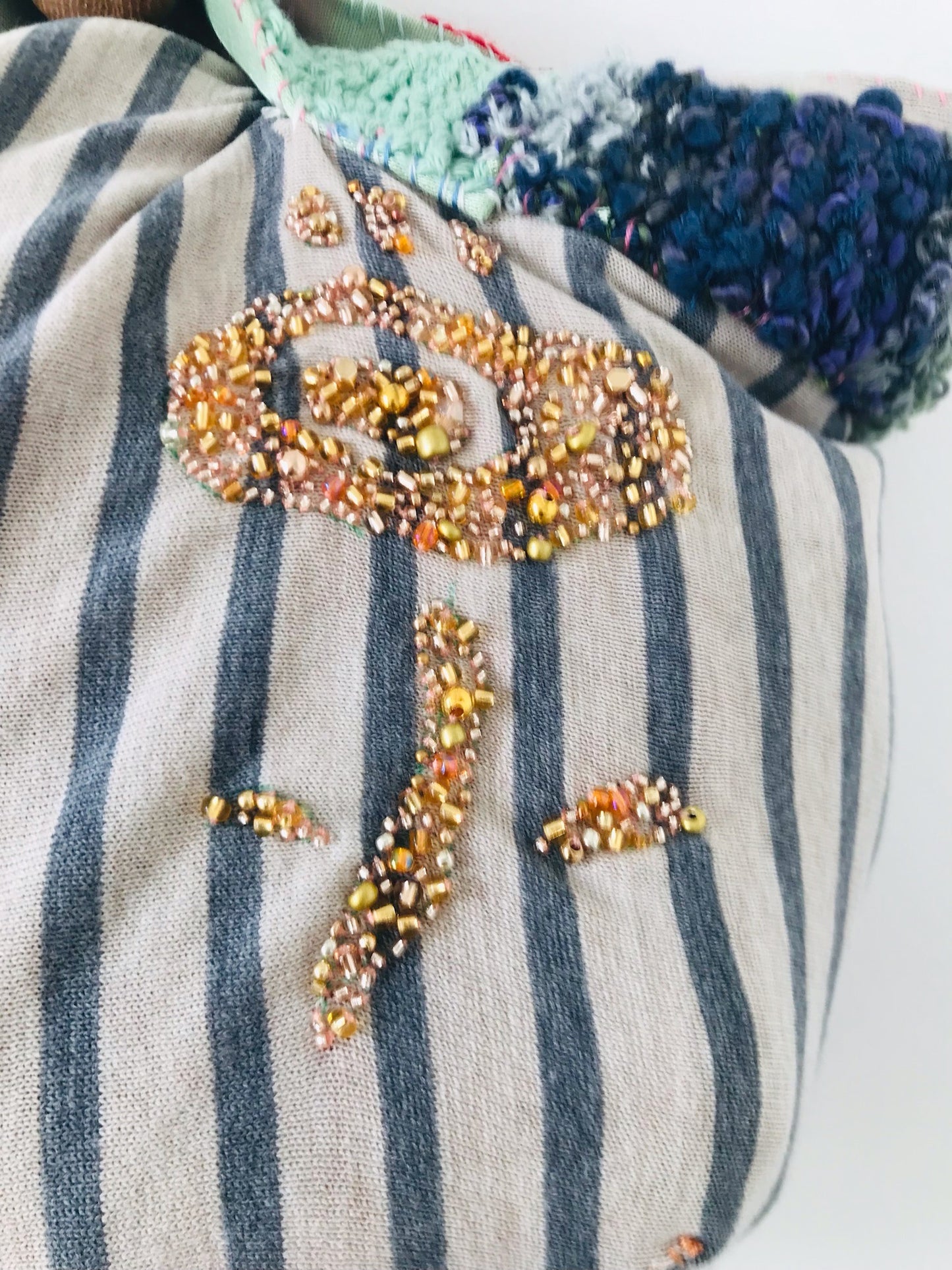 Bag   手縫いのバッグ　布製　トートバッグ　スローファッション　ハンドメイド　2091