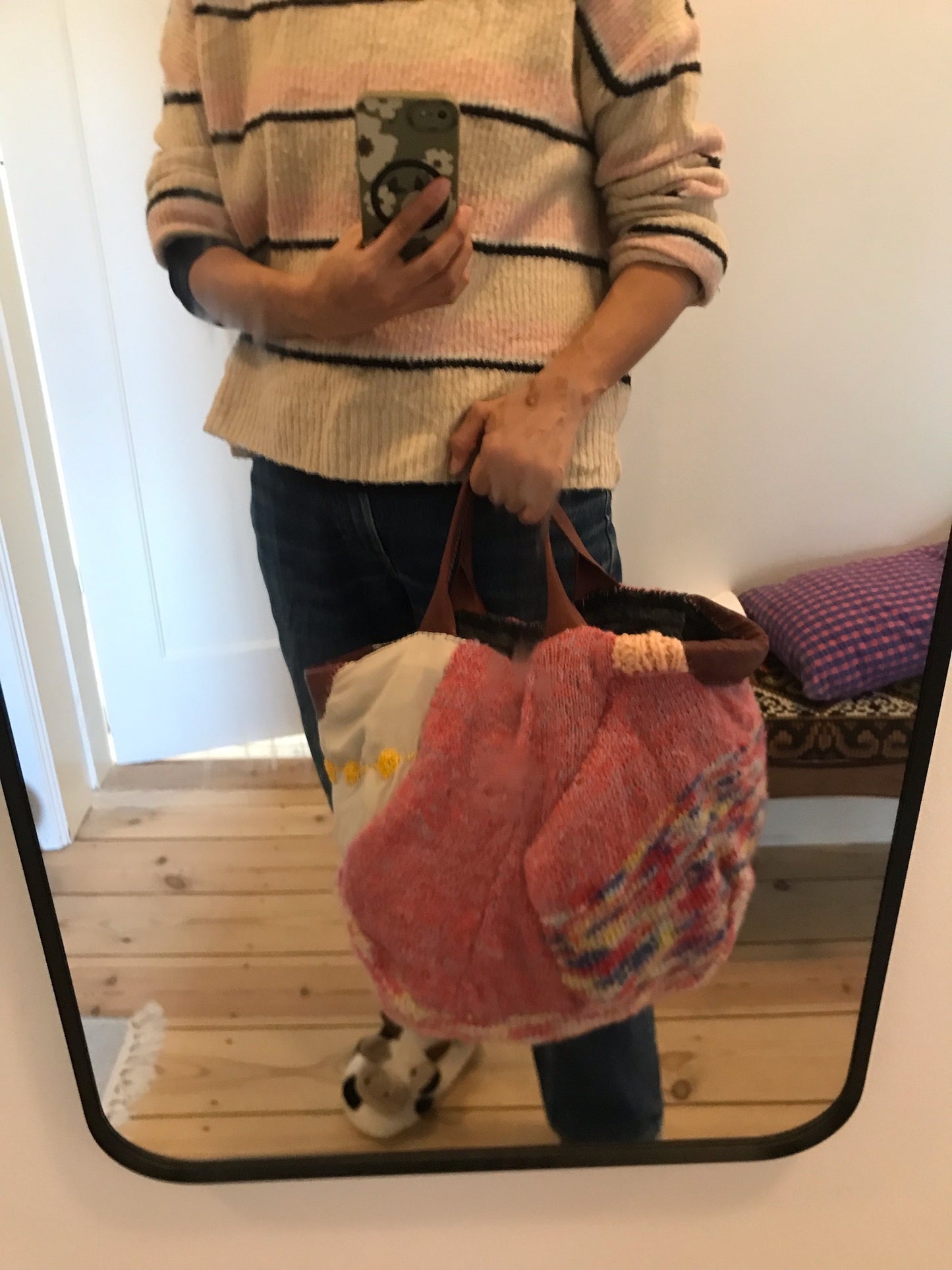 Bag Hand-sewn bag Fabric tote bag Slow fashion Handmade 2094