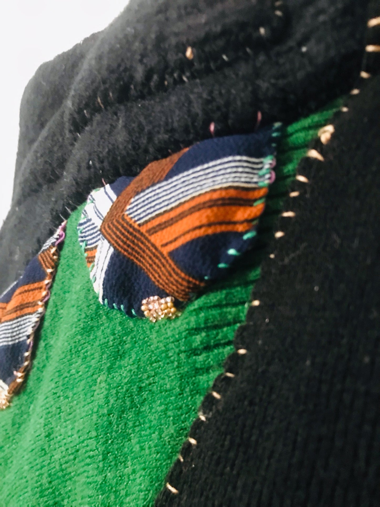 Bag   手縫いのバッグ　布製　トートバッグ　スローファッション　ハンドメイド　2098