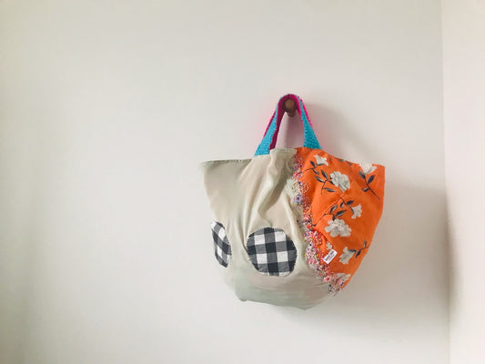 Bag Hand-sewn bag Fabric tote bag Slow fashion Handmade 2081