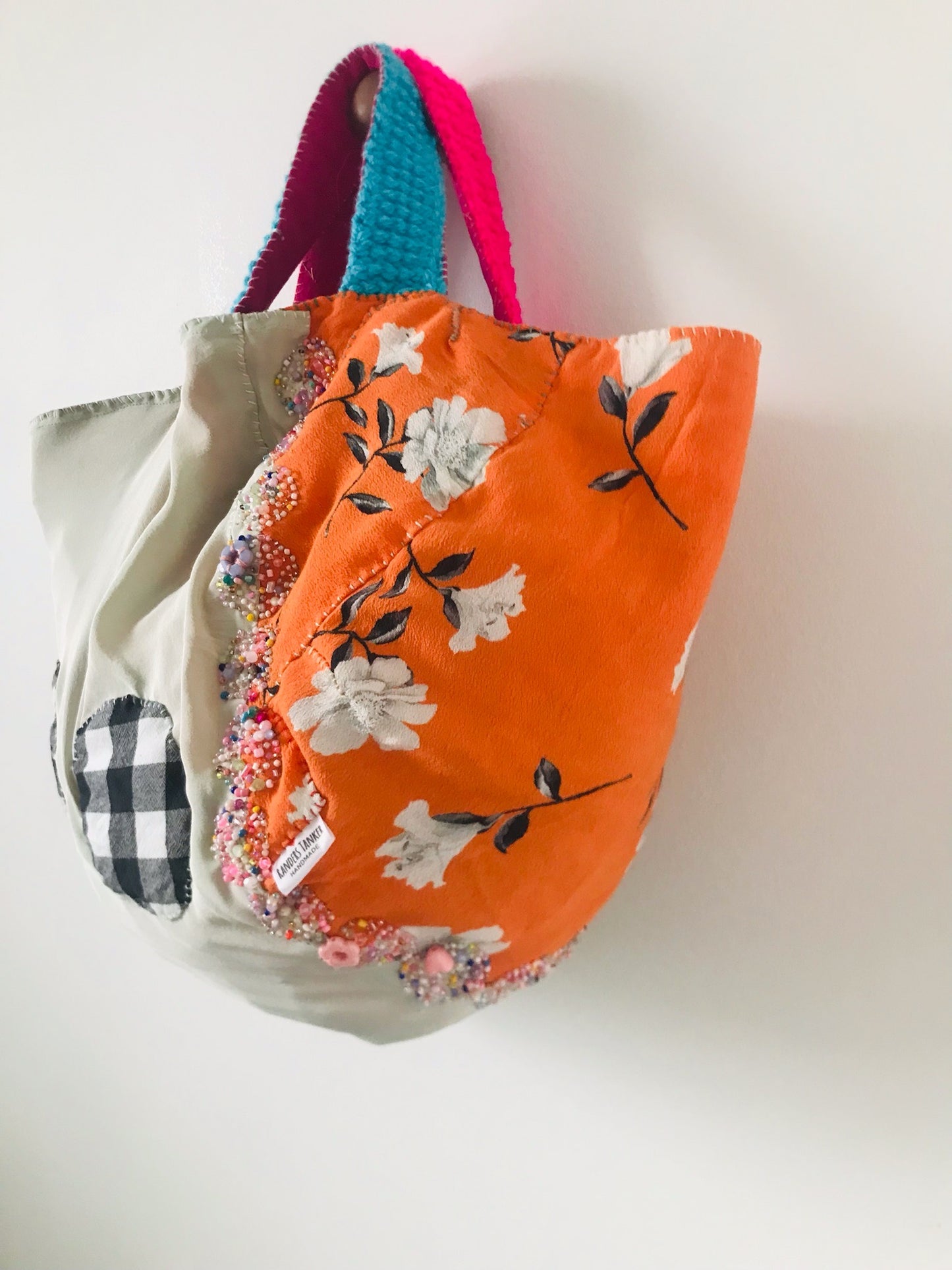 Bag Hand-sewn bag Fabric tote bag Slow fashion Handmade 2081