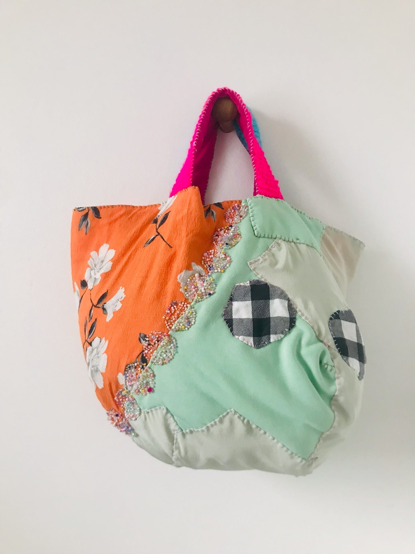 Bag Hand-sewn bag Fabric tote bag Slow fashion Handmade 2081