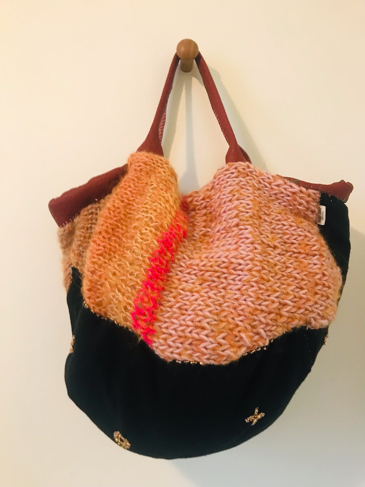 Bag Hand-sewn bag Fabric tote bag Slow fashion Handmade 2099