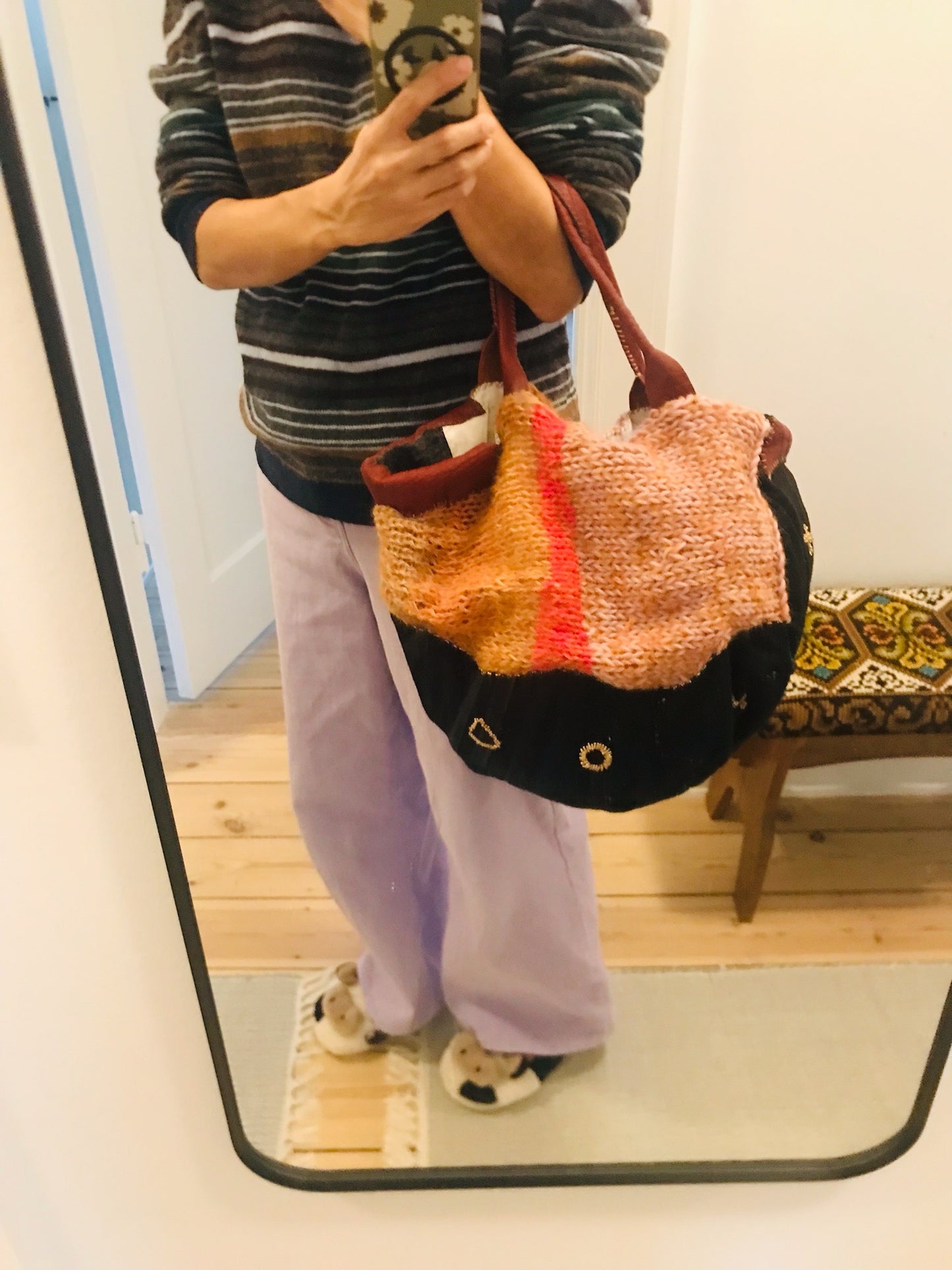 Bag Hand-sewn bag Fabric tote bag Slow fashion Handmade 2099