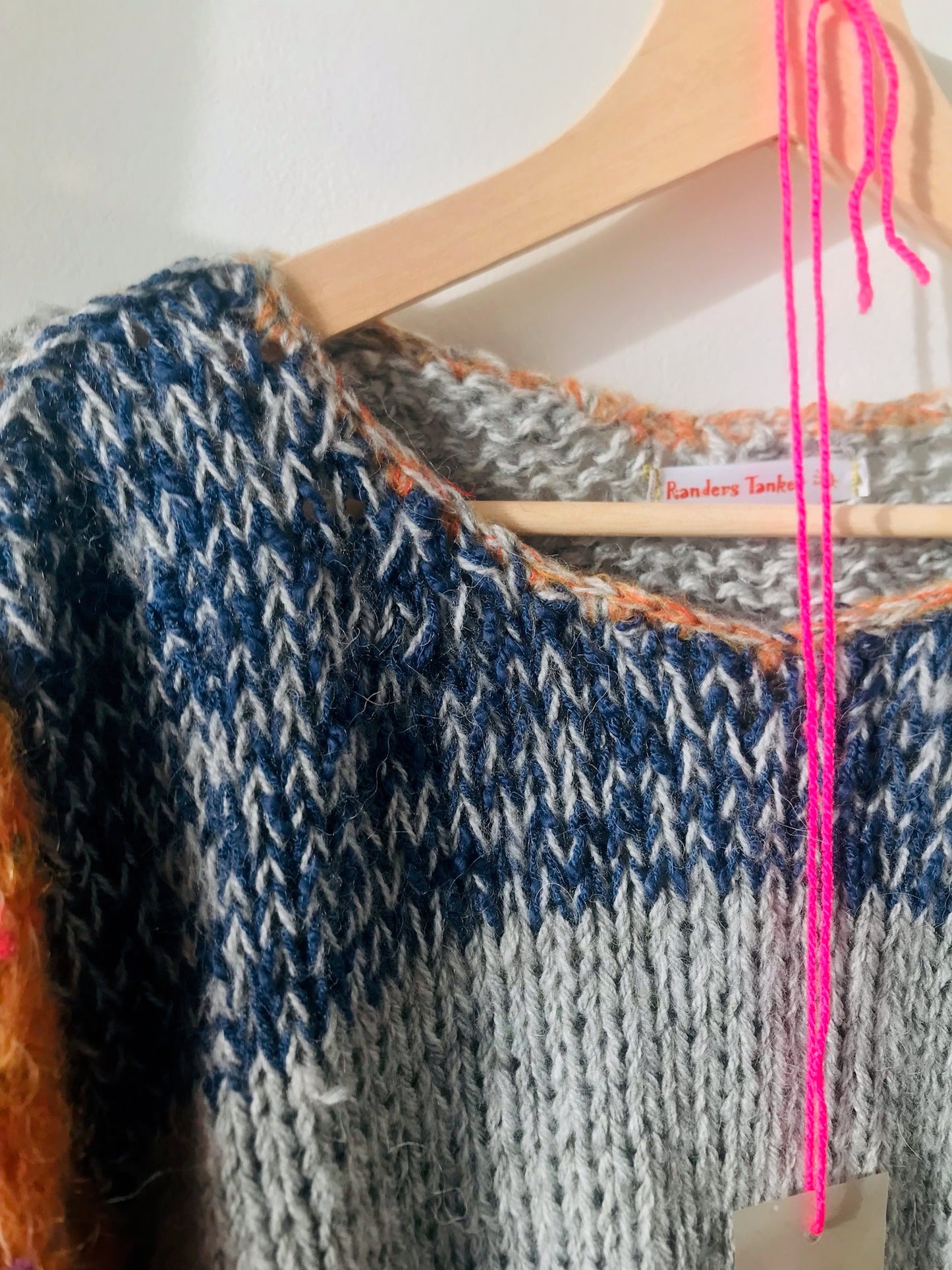 セーター　手編み　スローファッション　ファンシーヤーン　oneofakind  ショート丈　モヘア　2104