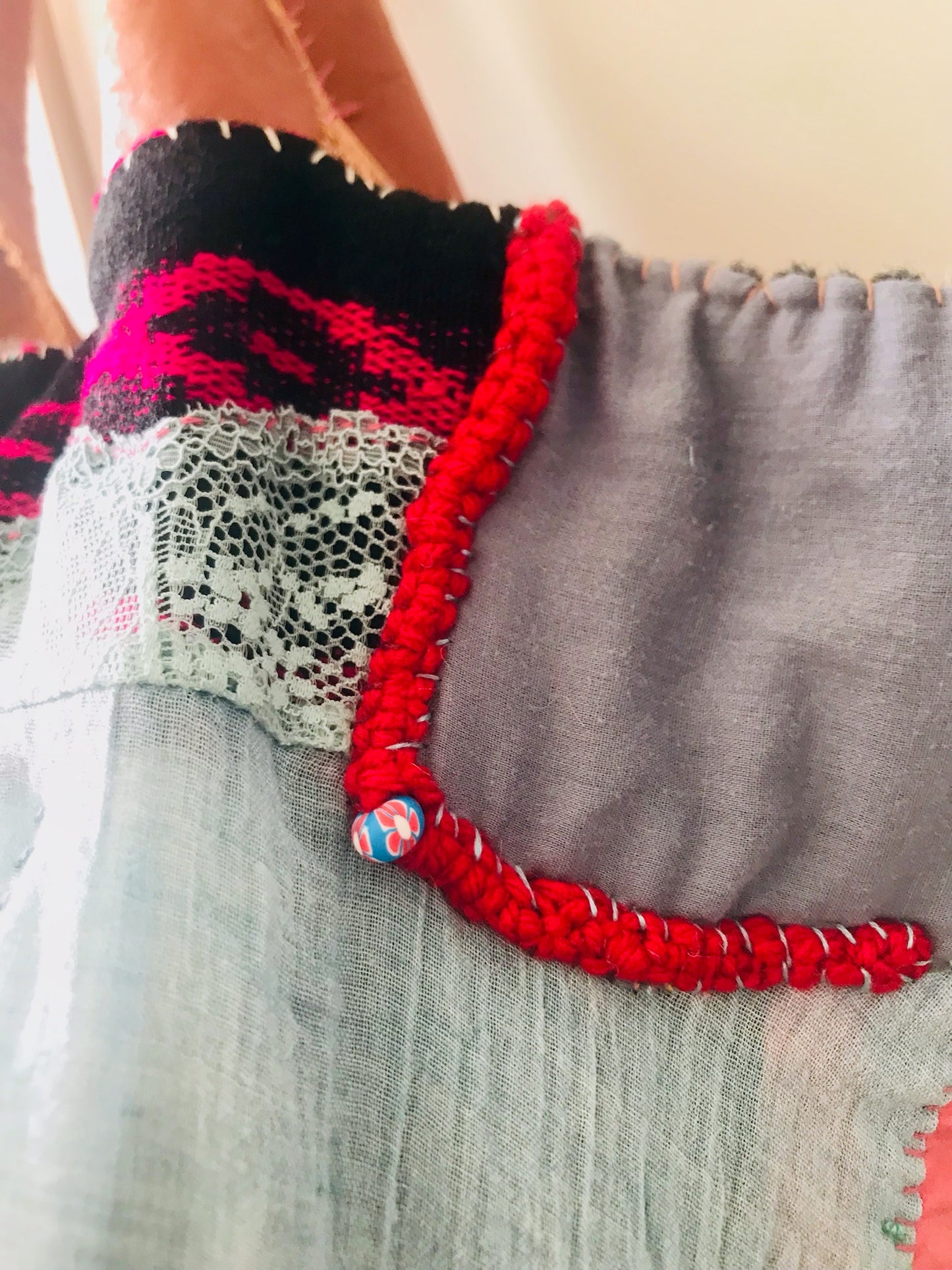 Bag Hand-sewn bag Fabric tote bag Slow fashion Handmade 2103