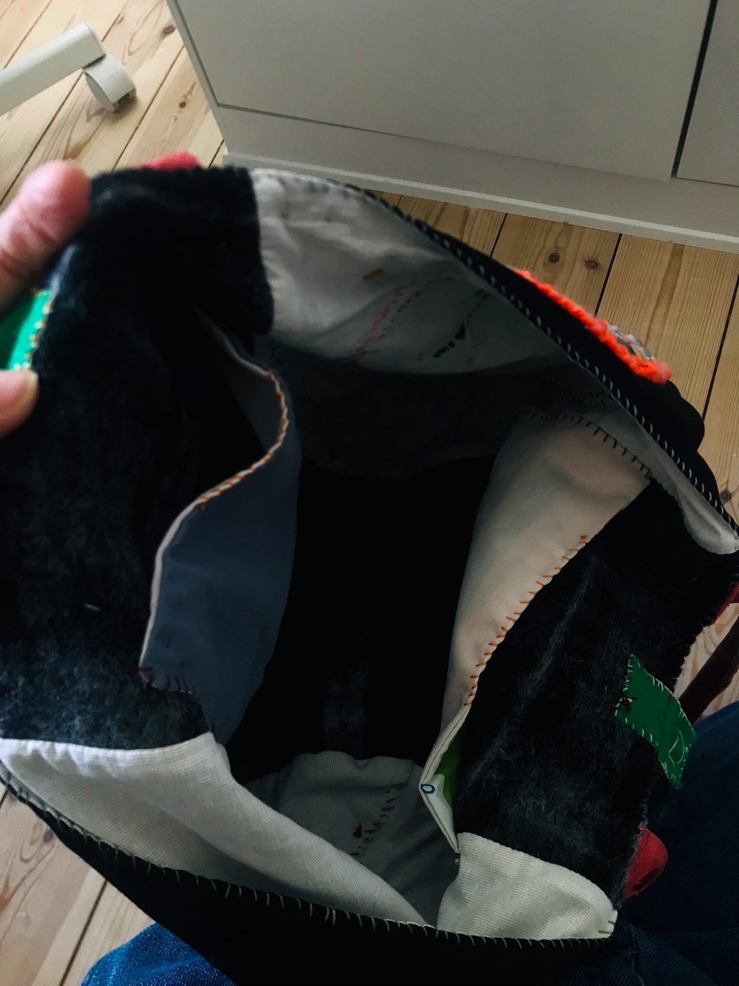 Bag   手縫いのバッグ　布製　トートバッグ　スローファッション　ハンドメイド　2107