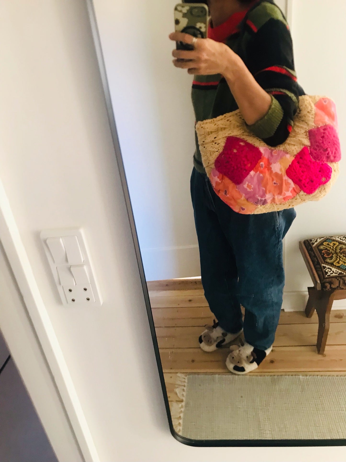 Bag Hand-sewn bag Fabric tote bag Slow fashion Handmade 2108