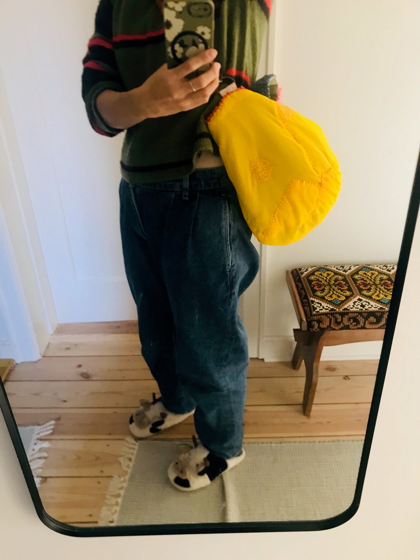 Bag Hand-sewn bag Fabric tote bag Slow fashion Handmade 2166