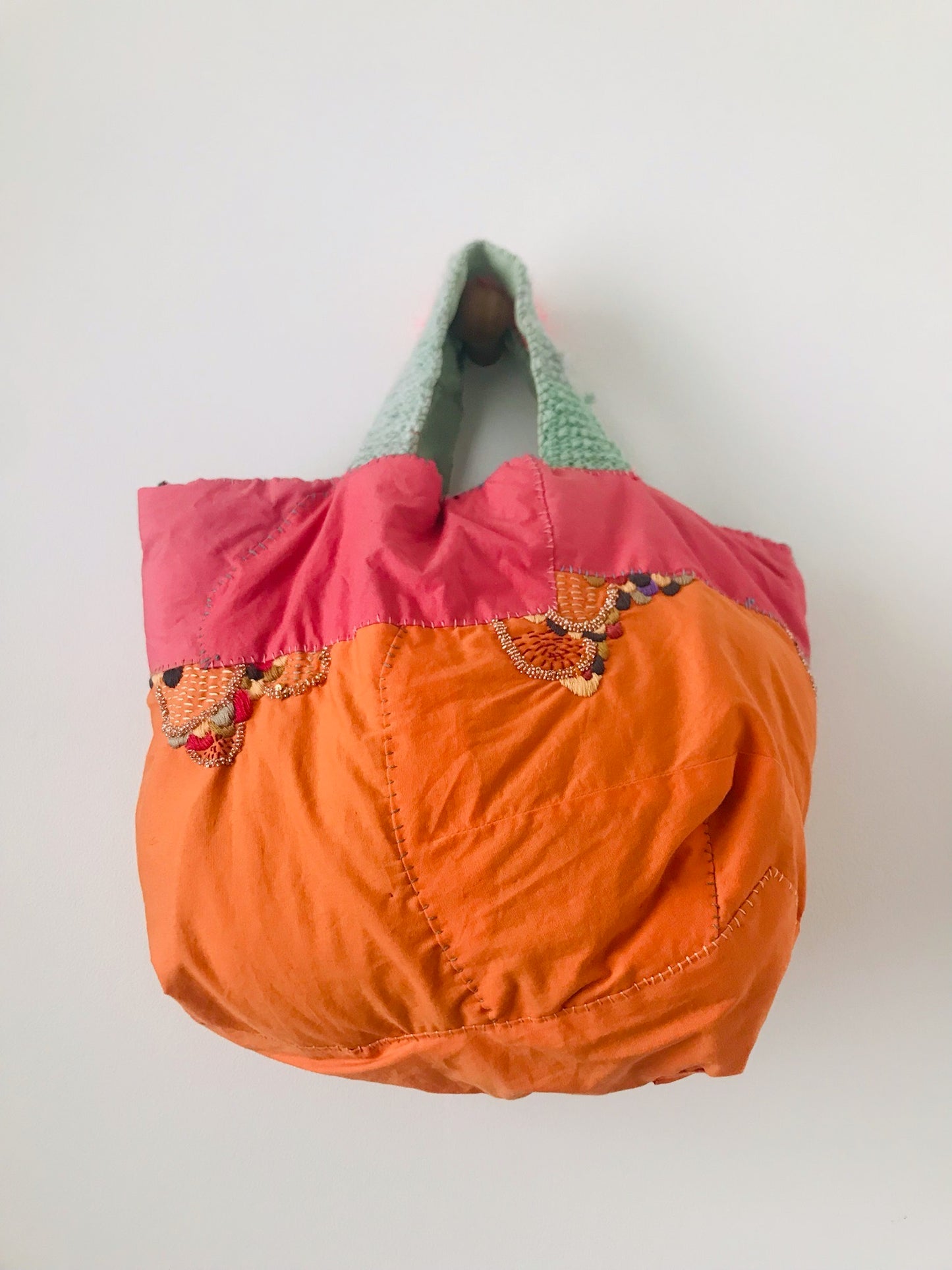Bag Hand-sewn bag Fabric tote bag Slow fashion Handmade 2102