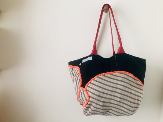 Bag Hand-sewn bag Fabric tote bag Slow fashion Handmade 2107