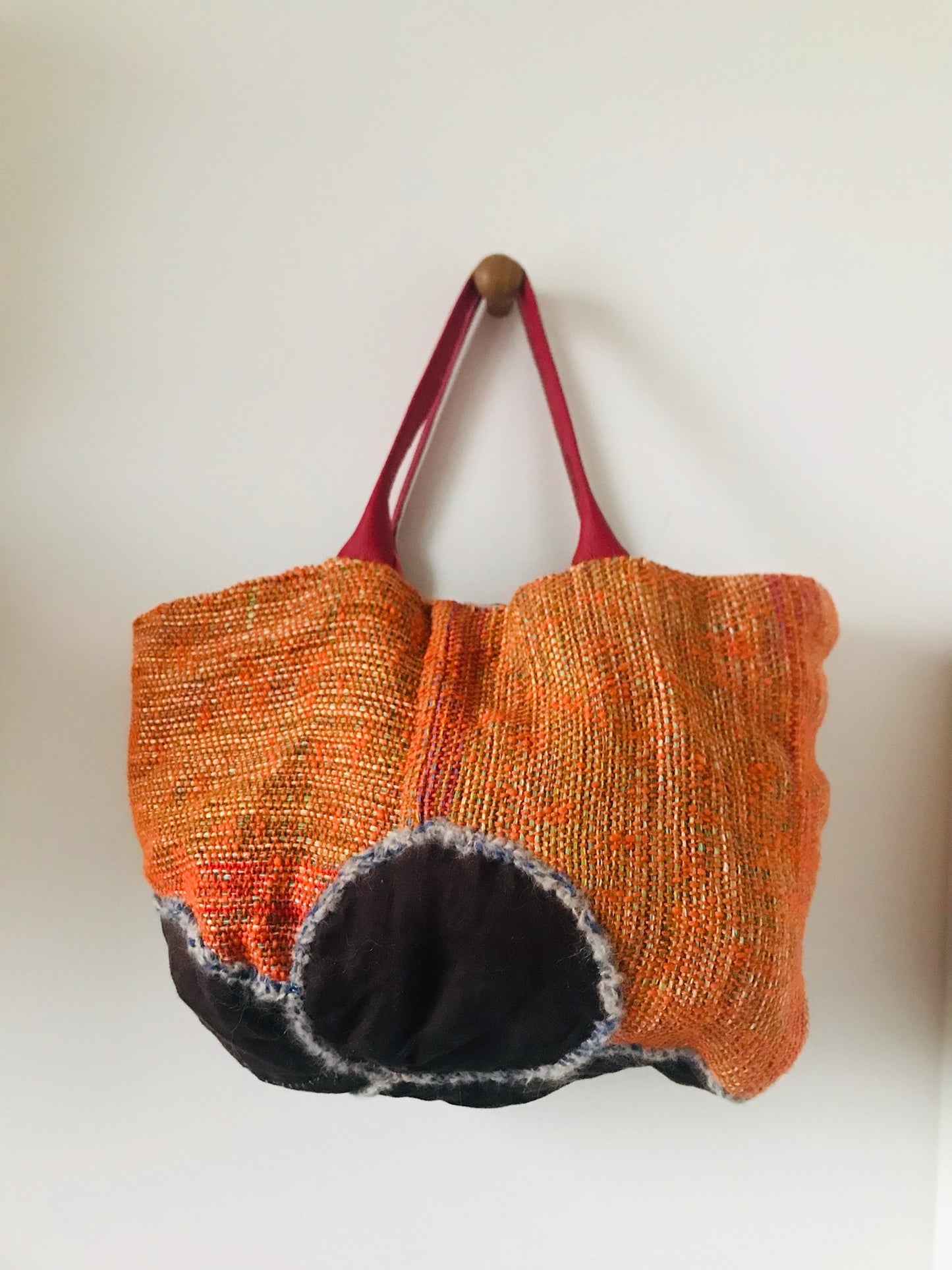 Bag   手縫いのバッグ　布製　トートバッグ　スローファッション　ハンドメイド　2124