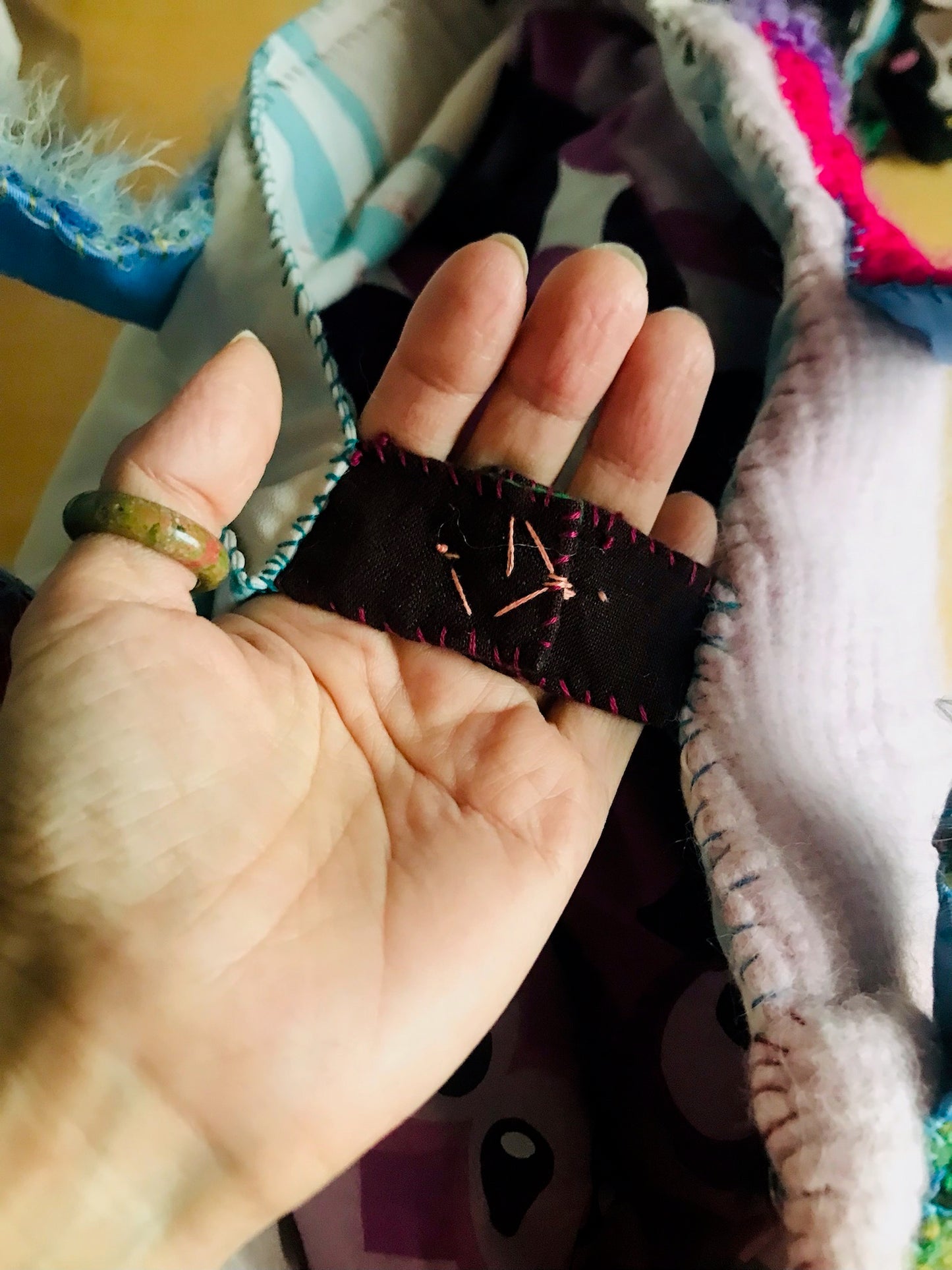 Bag   手縫いのバッグ　布製　トートバッグ　スローファッション　ハンドメイド　2123