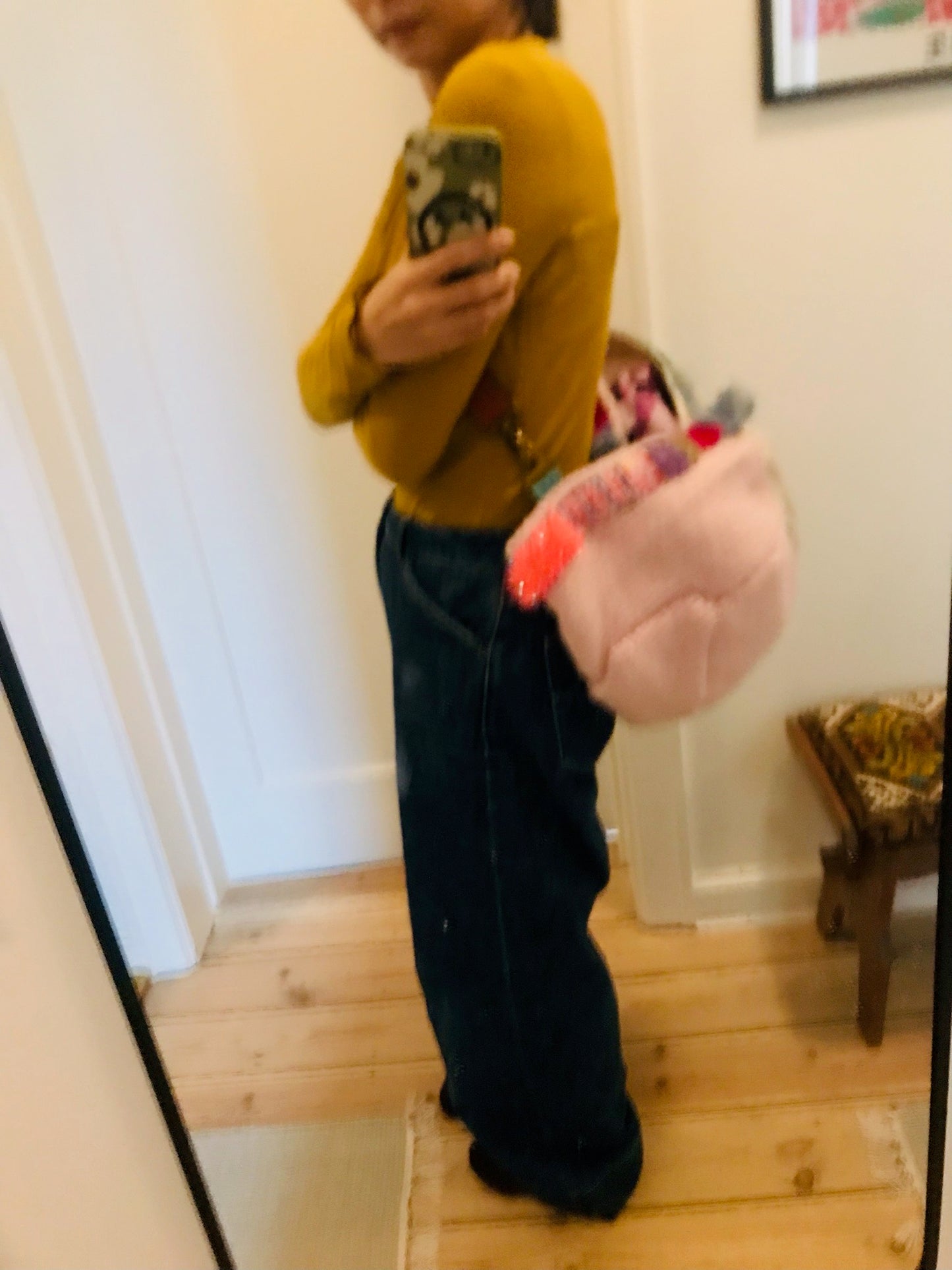 Bag   手縫いのバッグ　布製　トートバッグ　スローファッション　ハンドメイド　2123