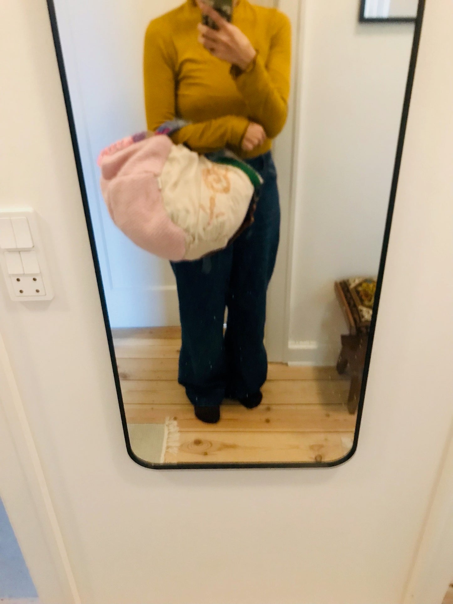 Bag   手縫いのバッグ　布製　トートバッグ　スローファッション　ハンドメイド　2123