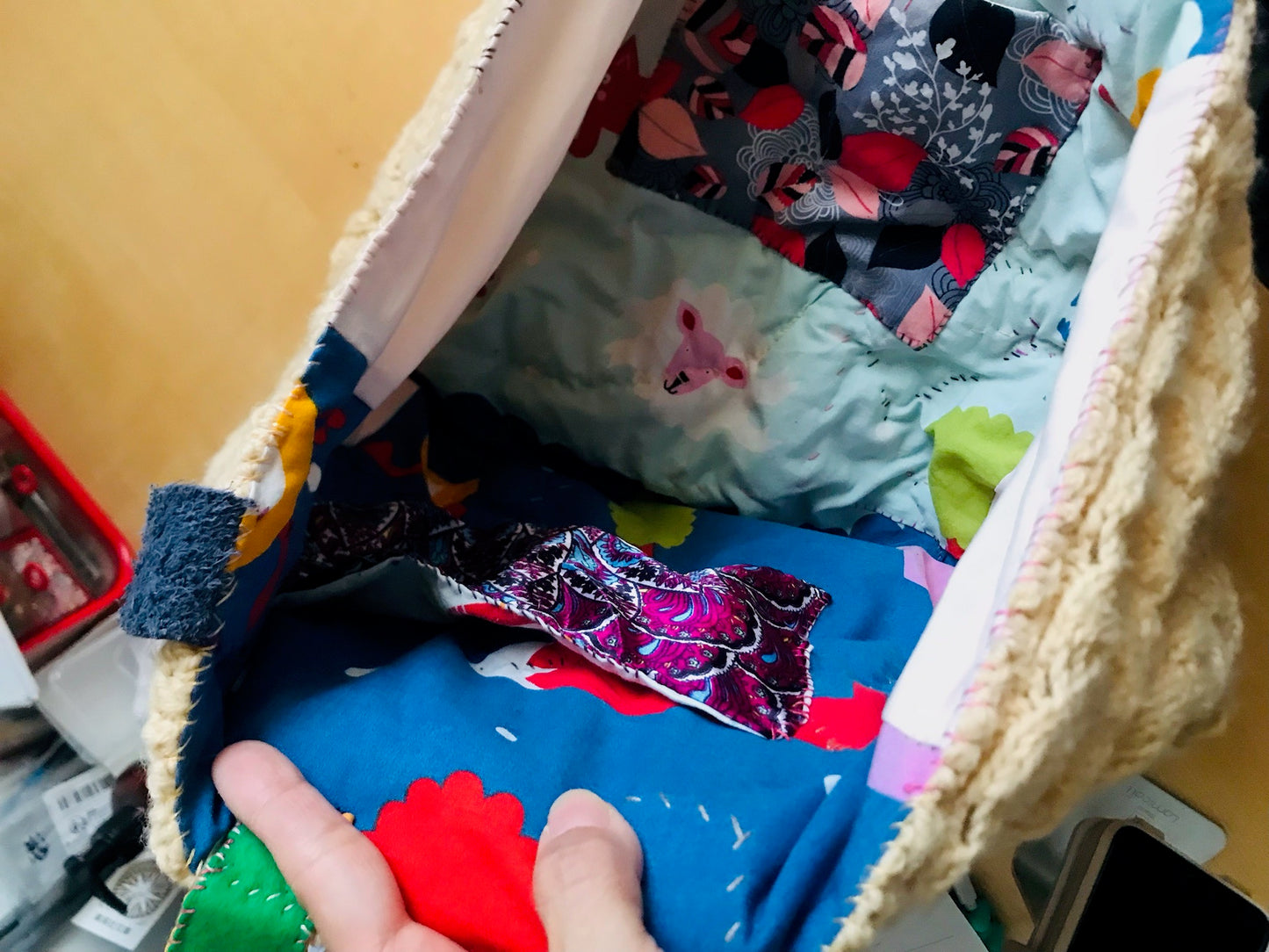 【Reserved items ご予約品】はる様　ご注文品　Bag 手縫いのバッグ　布製　スローファッション　ハンドメイド　2点