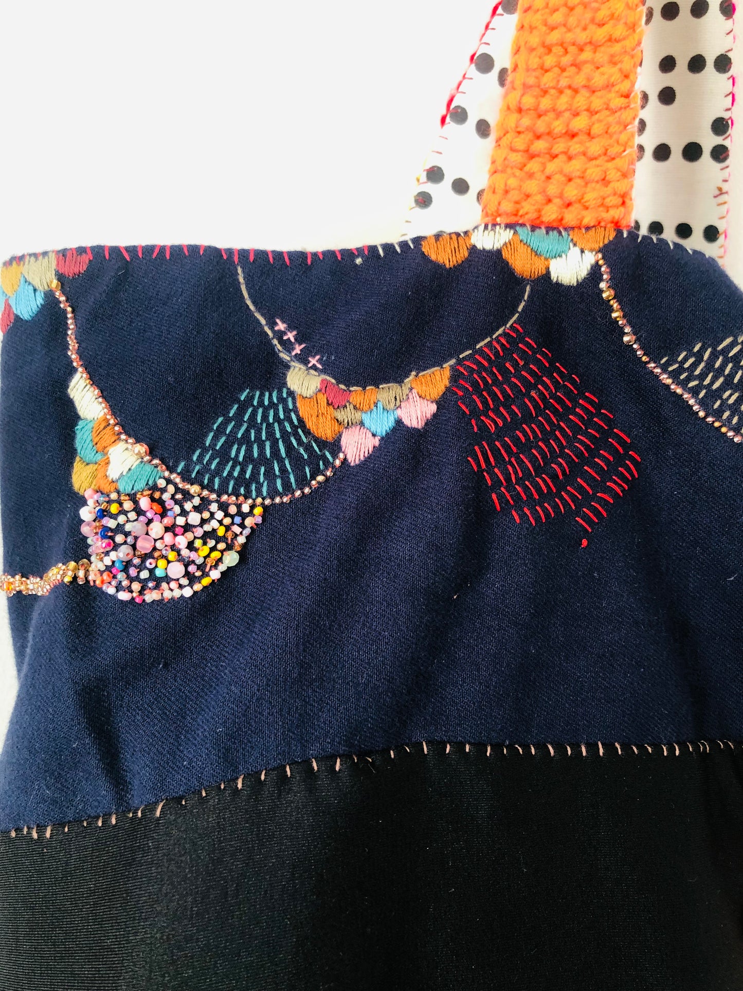 Bag Hand-sewn bag Fabric tote bag Slow fashion Handmade 2134