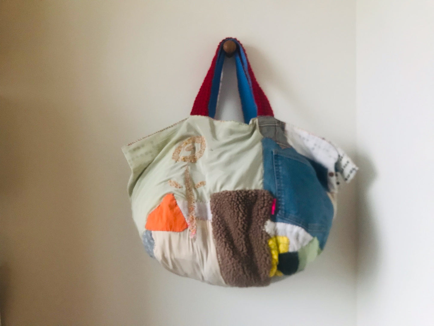 Bag Hand-sewn bag Fabric tote bag Slow fashion Handmade 2126