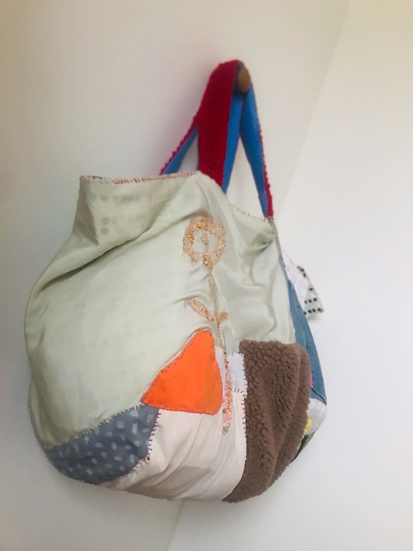 Bag Hand-sewn bag Fabric tote bag Slow fashion Handmade 2126