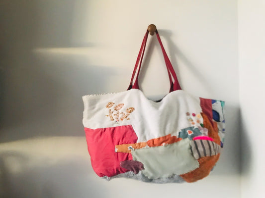 Bag Hand-sewn bag Fabric tote bag Slow fashion Handmade 2131