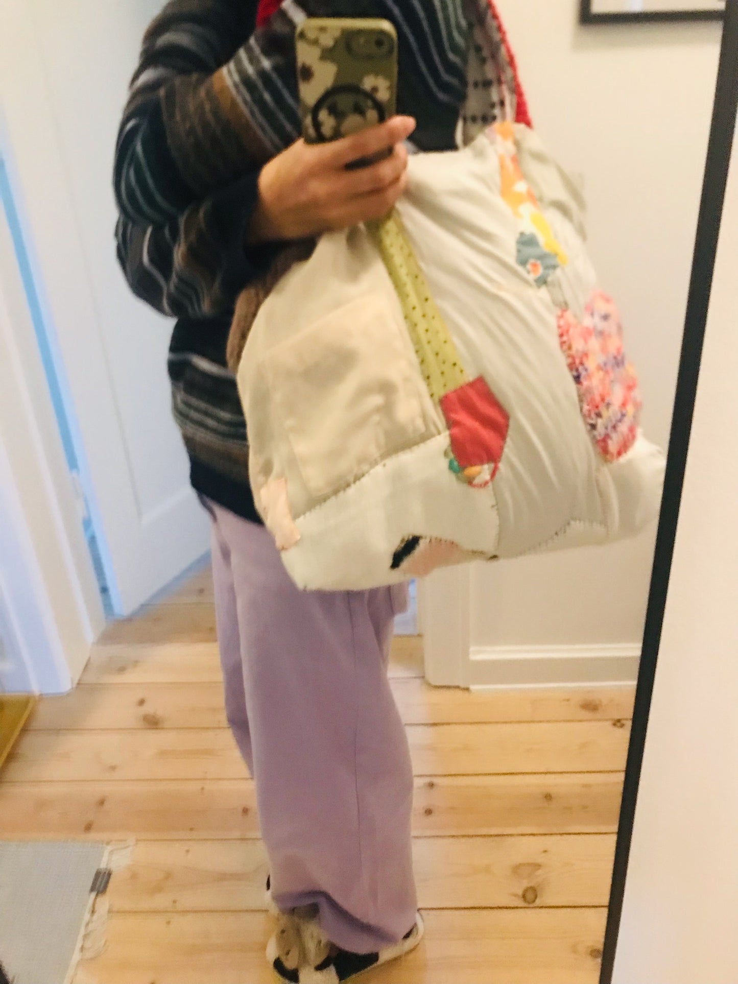 Bag Hand-sewn bag Fabric tote bag Slow fashion Handmade 2130