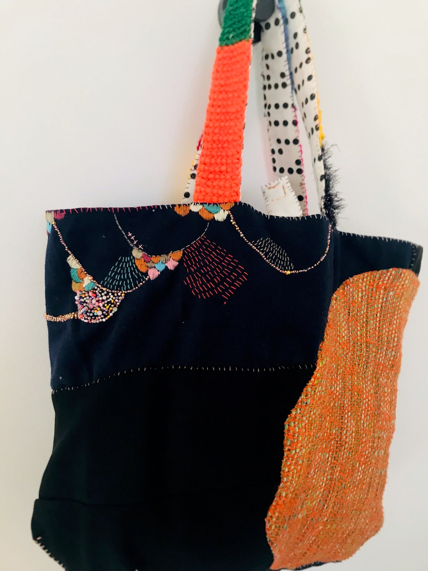 Bag Hand-sewn bag Fabric tote bag Slow fashion Handmade 2134