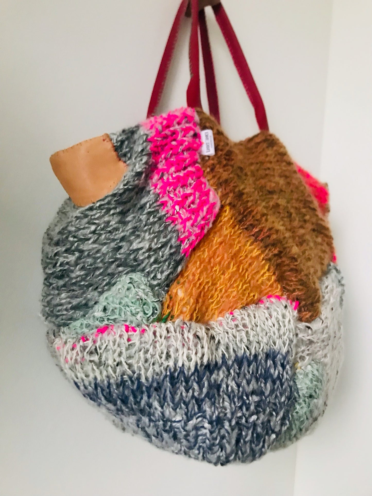 Bag 手縫いのバッグ　布製　トートバッグ　スローファッション　ハンドメイド　2136