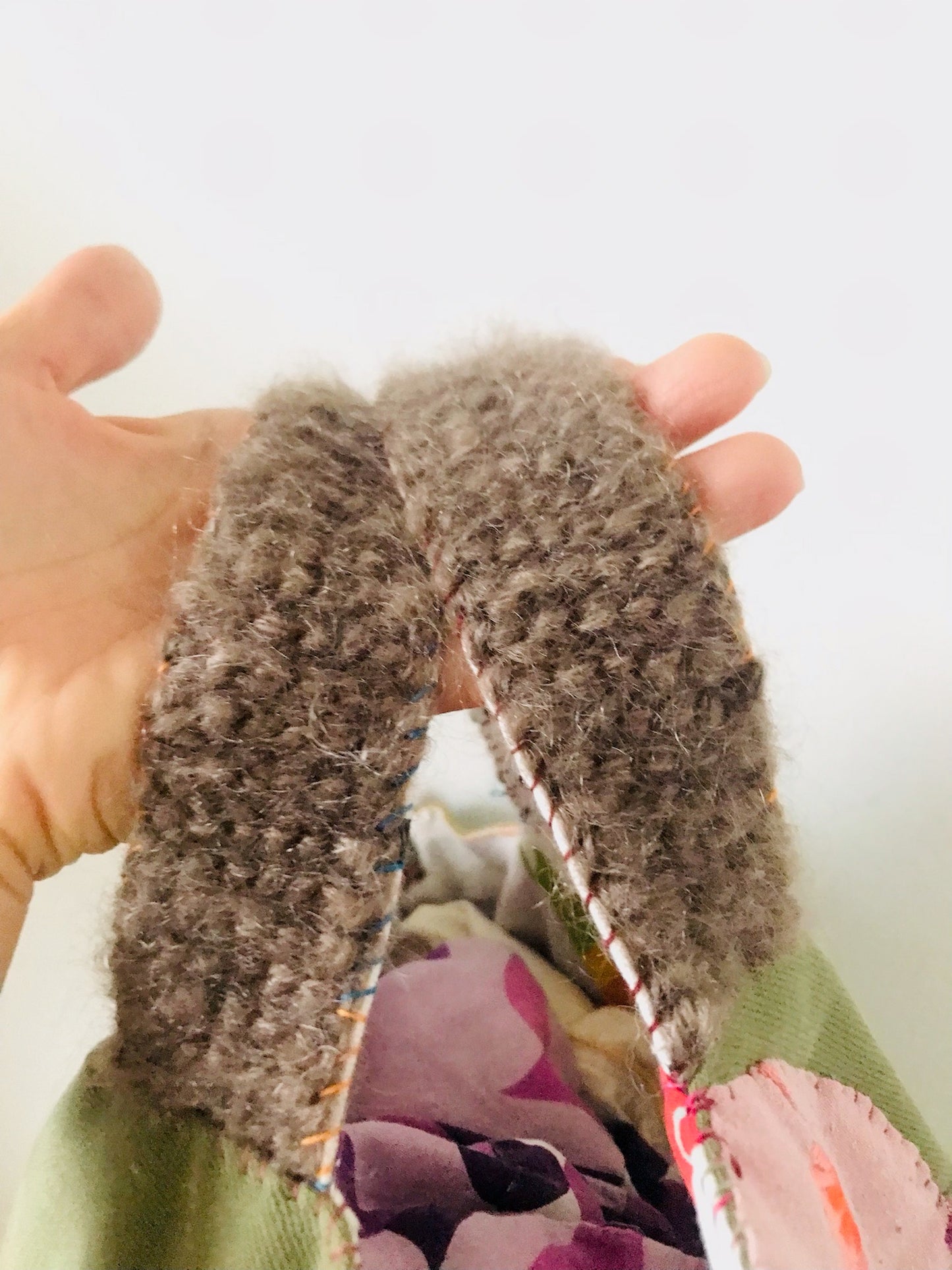 Bag 手縫いのバッグ　布製　トートバッグ　スローファッション　ハンドメイド　2137