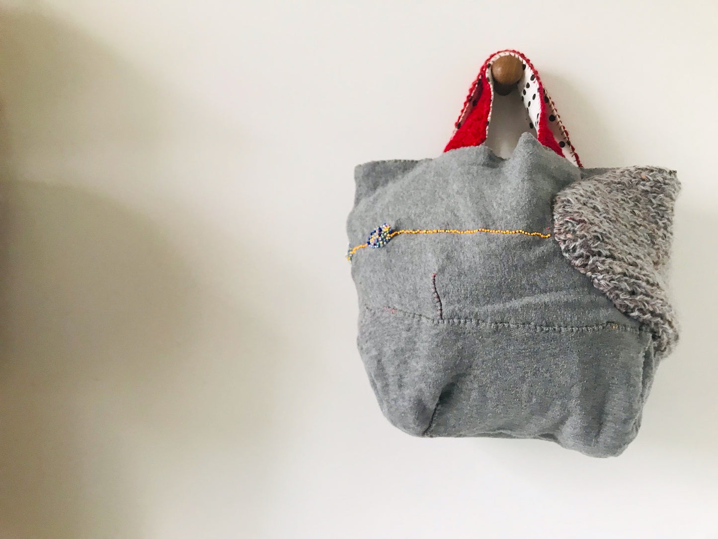 Bag 手縫いのバッグ　布製　トートバッグ　スローファッション　ハンドメイド　2138