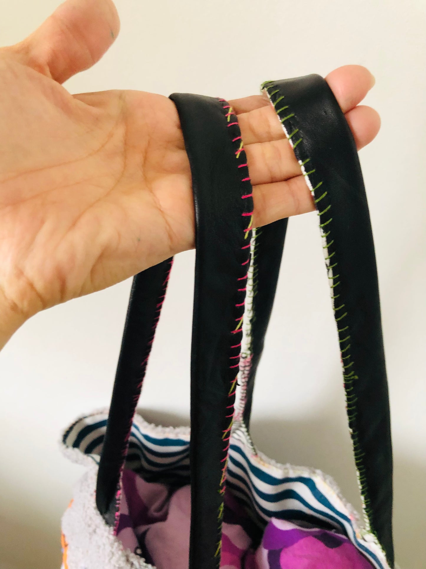 Bag Hand-sewn bag Fabric tote bag Slow fashion Handmade 2165