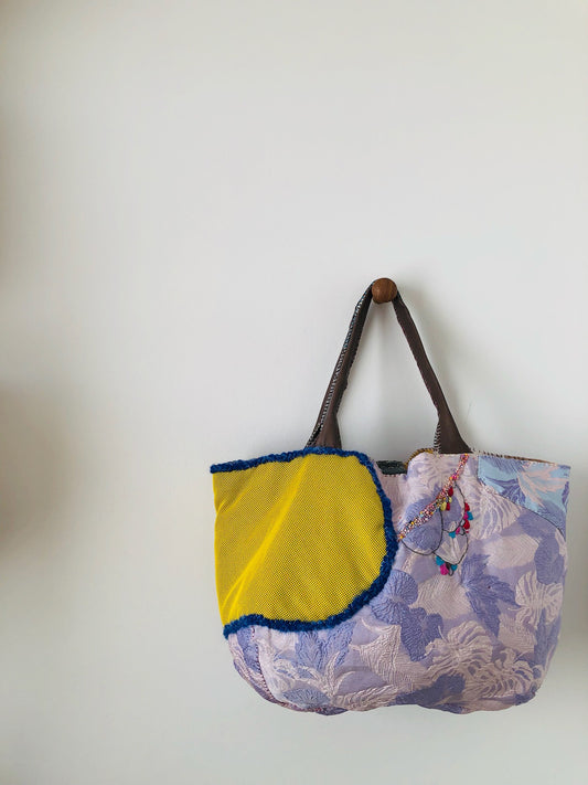 Bag Hand-sewn bag Fabric tote bag Slow fashion Handmade 2166