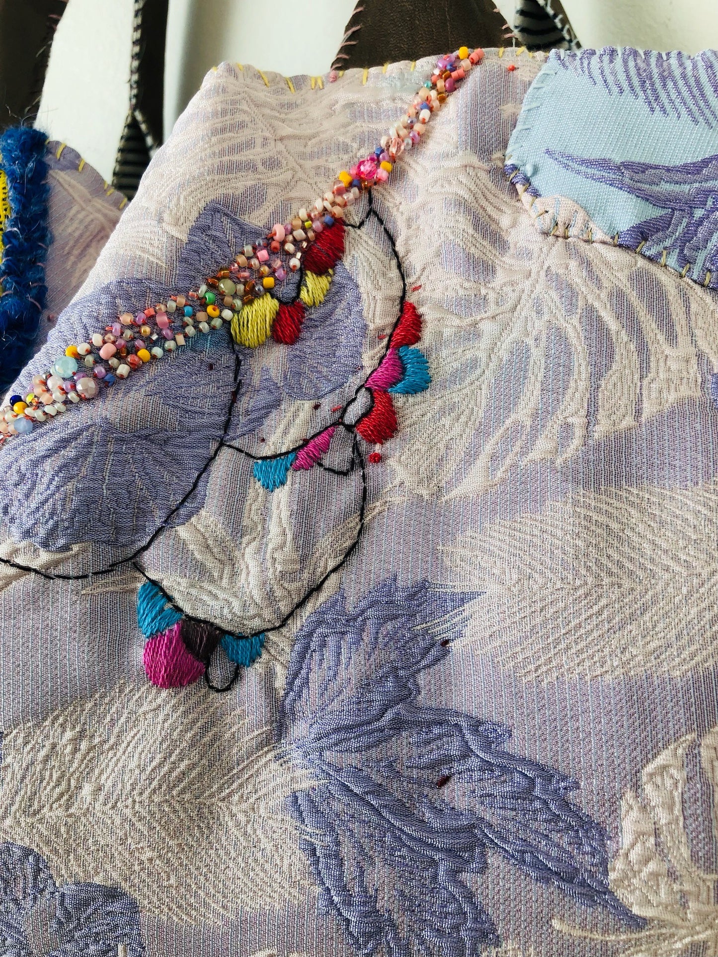 Bag 手縫いのバッグ　布製　トートバッグ　スローファッション　ハンドメイド　2166