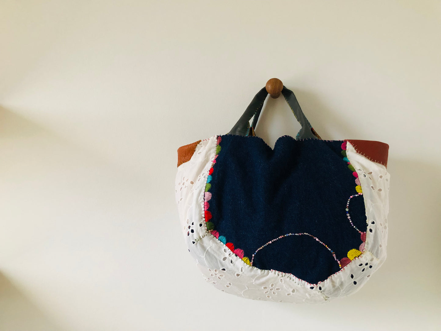 Bag Hand-sewn bag Fabric tote bag Slow fashion Handmade 2169