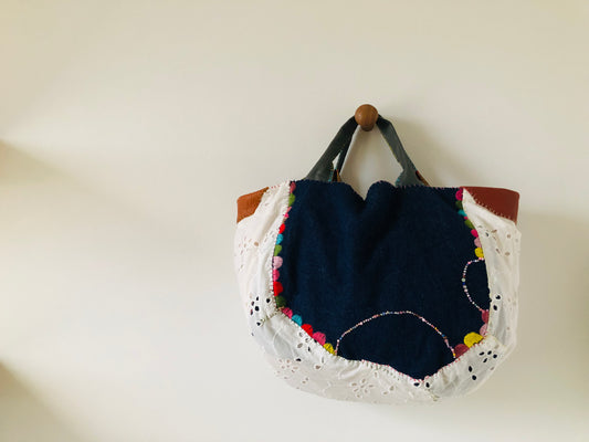 Bag Hand-sewn bag Fabric tote bag Slow fashion Handmade 2169