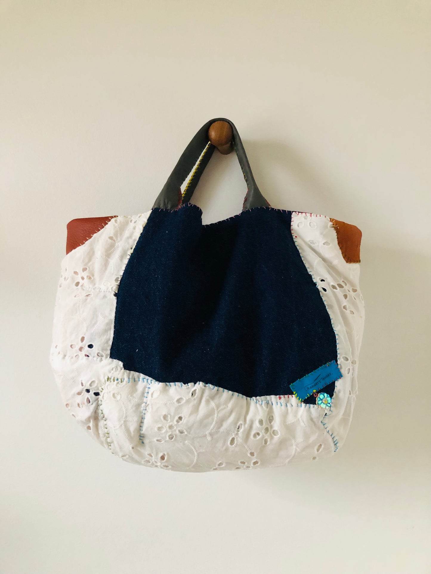 Bag Hand-sewn bag Fabric tote bag Slow fashion Handmade 2169