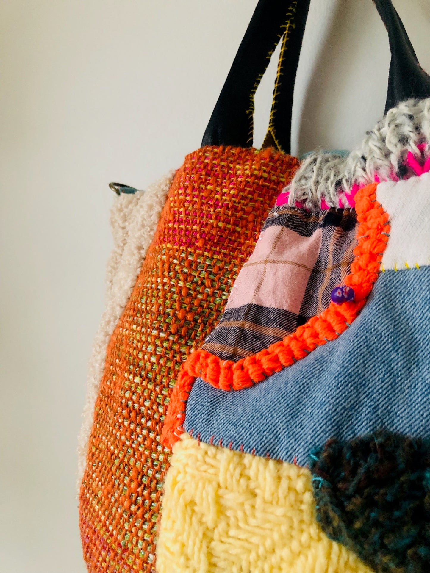 Håndsyet stoftaske Slow Fashion Håndlavet 2174